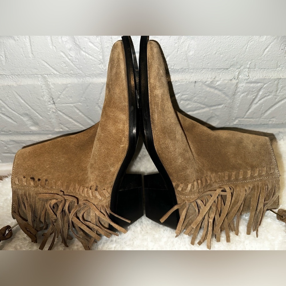 New ALL SAINTS  Layla Suede Fringe Boots Size 37 - Picture 5 of 16